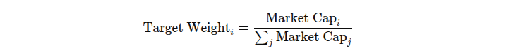 Market-cap weighting formula